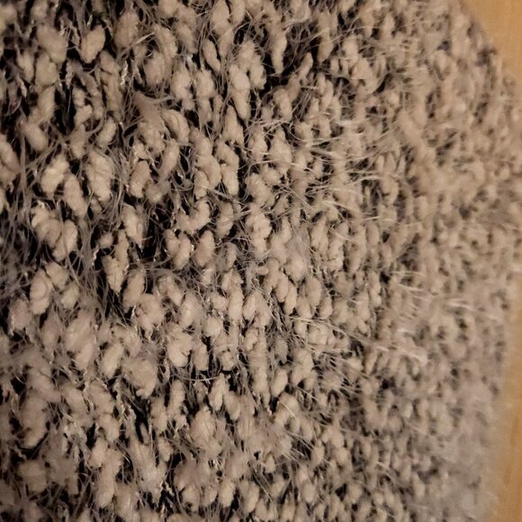 Lush Black White Eyelash Long Soft Sweater Vest Medium - Picture 4 of 5